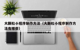 衡水大颗粒小程序制作方法（大颗粒小程序制作方法有哪些）